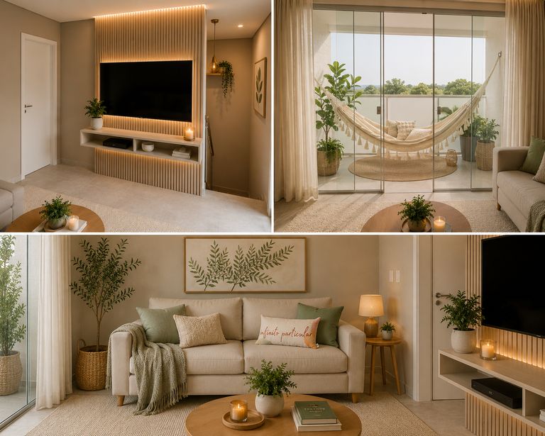 Simulação visual dos ambientes transformados pelo agente de IA